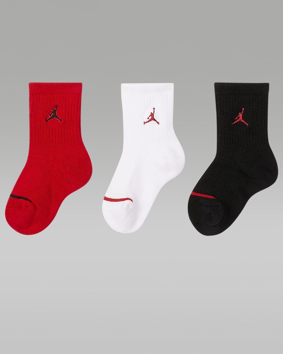 Calcetines largos acolchados para niños talla pequeña Jordan Jumpman (3 pares) - Rojo gimnasio