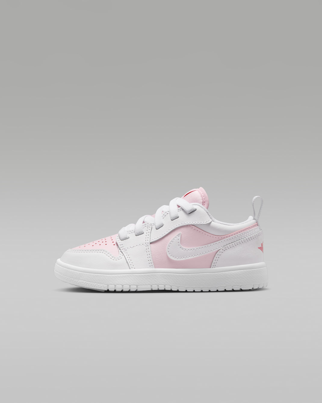 Jordan 1 Low Alt sko til små barn - Pink Foam/Fire Red/Hvit