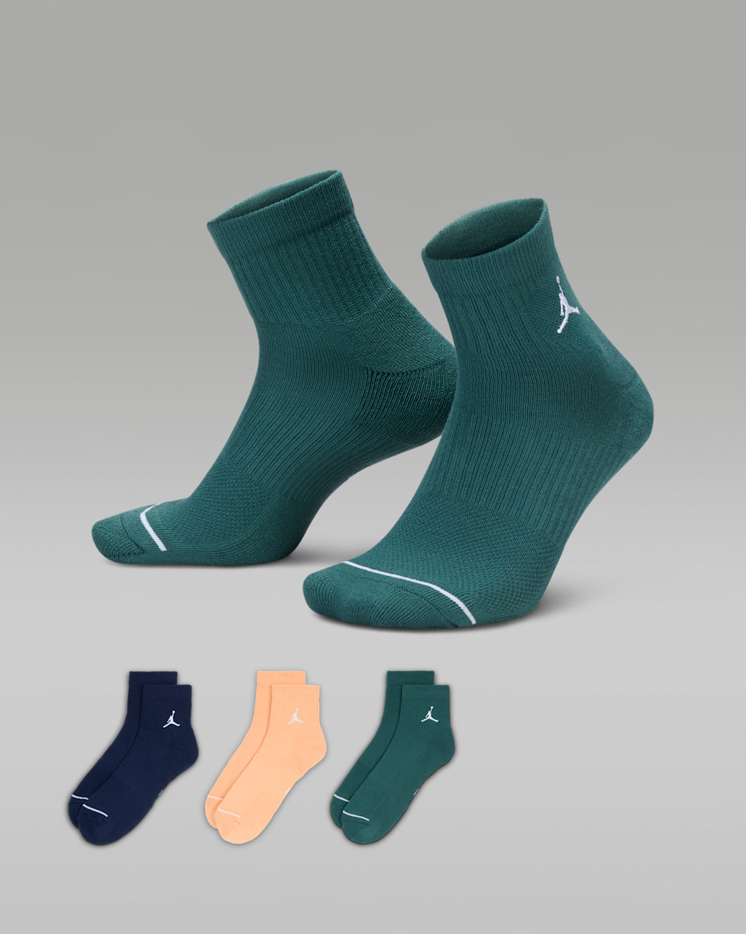 ถุงเท้าหุ้มข้อ Jordan Everyday (3 คู่) - หลายสี