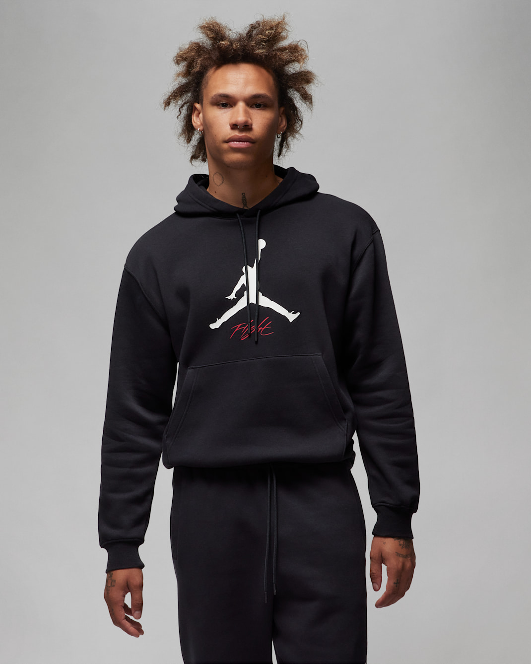 Jordan Essentials Men's Fleece Hoodie - Black/White