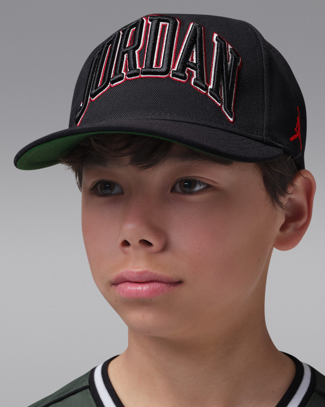Gorra AJ13 Cherry Dice para niños talla grande Jordan - Negro