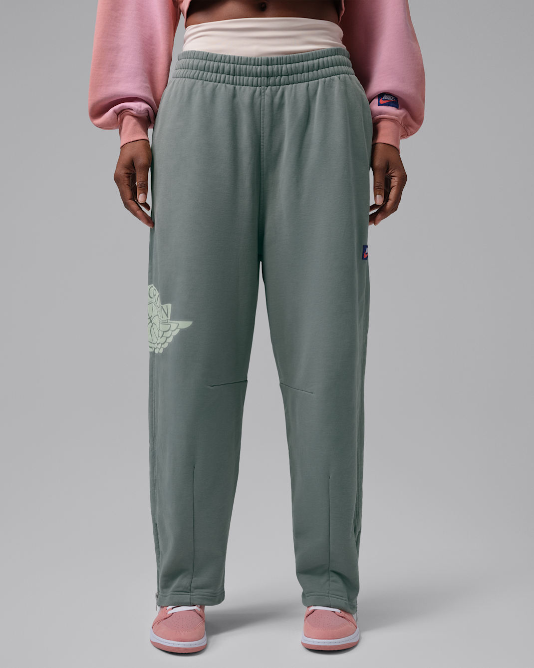 Pantalon Jordan Flight Fleece pour femme - Clay Green/Pistachio Frost
