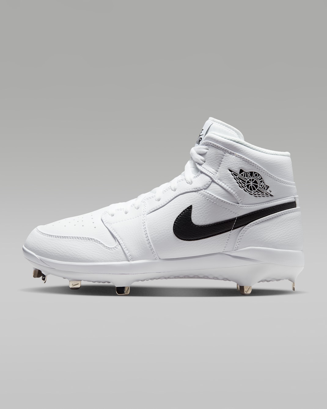 Jordan 1 Retro Metal Men's Baseball Cleats - White/White/Black