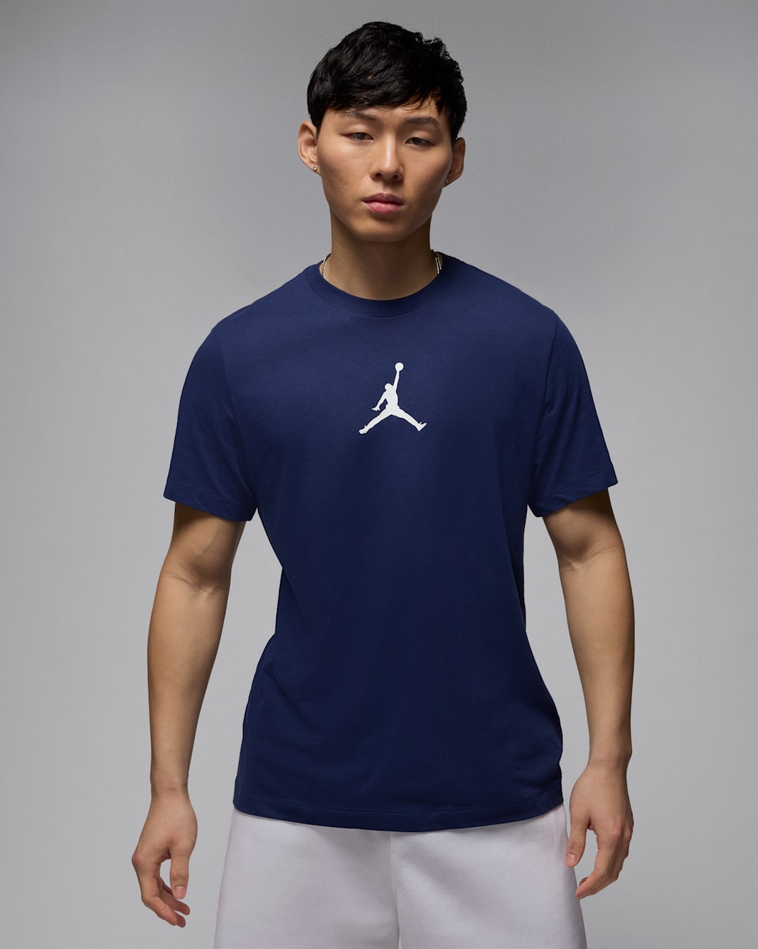 Playera para hombre Jordan Jumpman  - Azul marino medianoche/Blanco