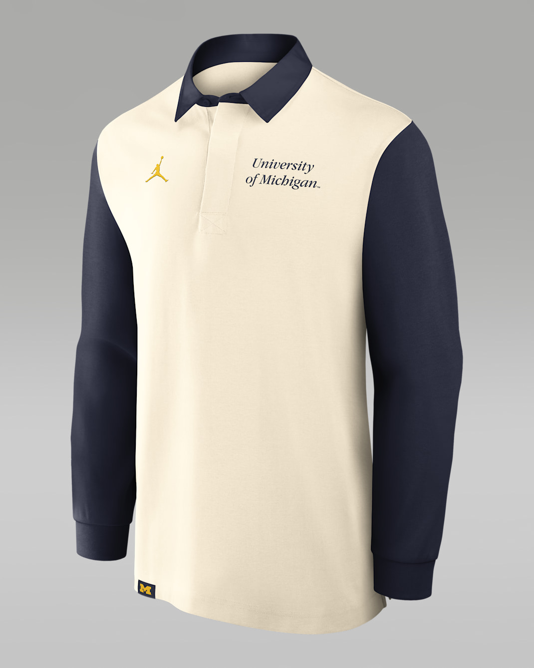 Michigan Rugby Men's Jordan Brand College Long-Sleeve Top - Tan/Beige