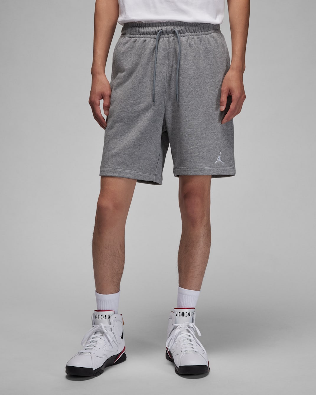 Jordan Essentials Men's Loopback Fleece Shorts - Carbon Heather/Carbon Heather/White