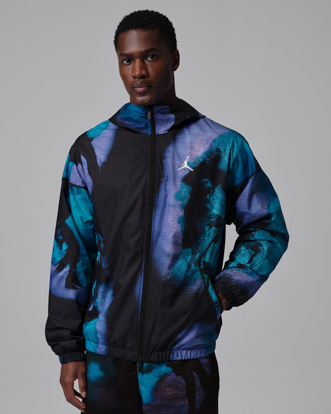 Jordan Brooklyn Dream Dunk Men's Draft Jacket - Black/White