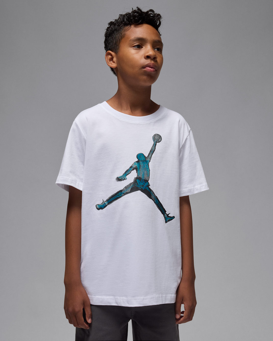 Jordan Big Kids' Skeleton Jumpman T-Shirt - White