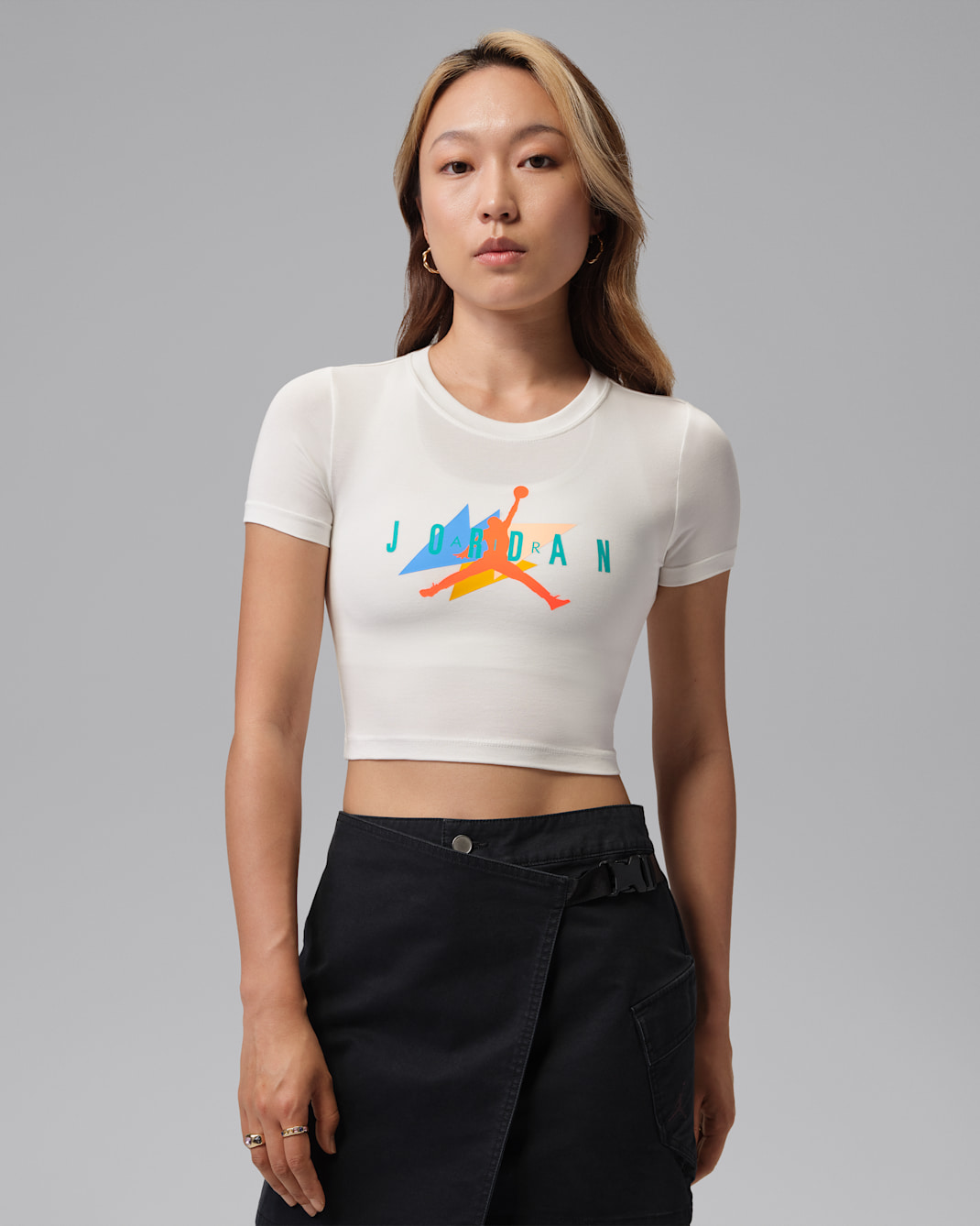 조던 플라이트 여성 그래픽 티셔츠 - 세일/블랙