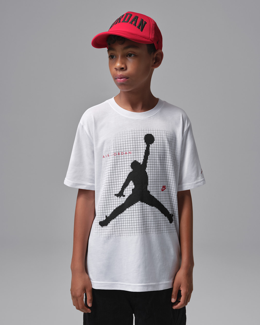 Jordan Older Kids' Jumpman Grid Blur T-Shirt - White