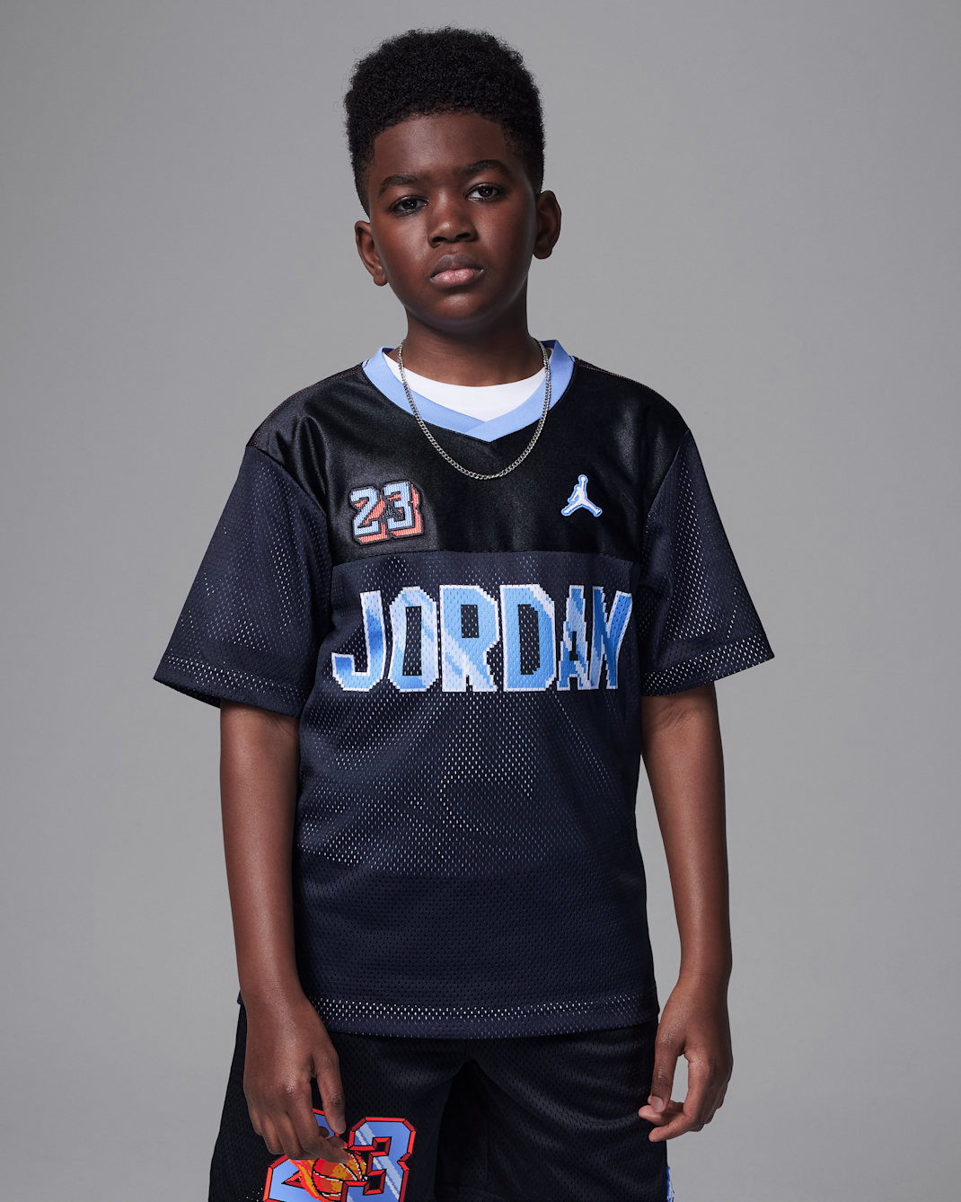 Jersey de fútbol para niños talla grande Jordan Customized Air - Negro