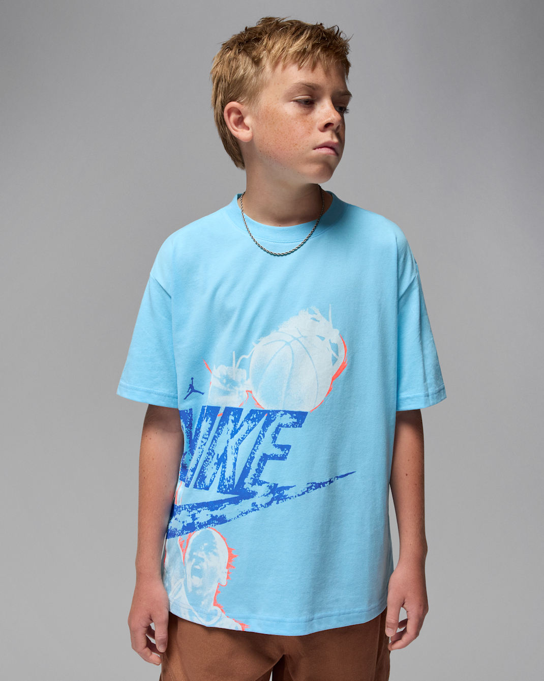Playera Reissue para niños talla grande Jordan - Azul frío