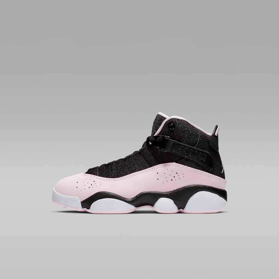 Jordan 6 Rings Little Kids' Shoe - Black/Anthracite/White/Pink Foam