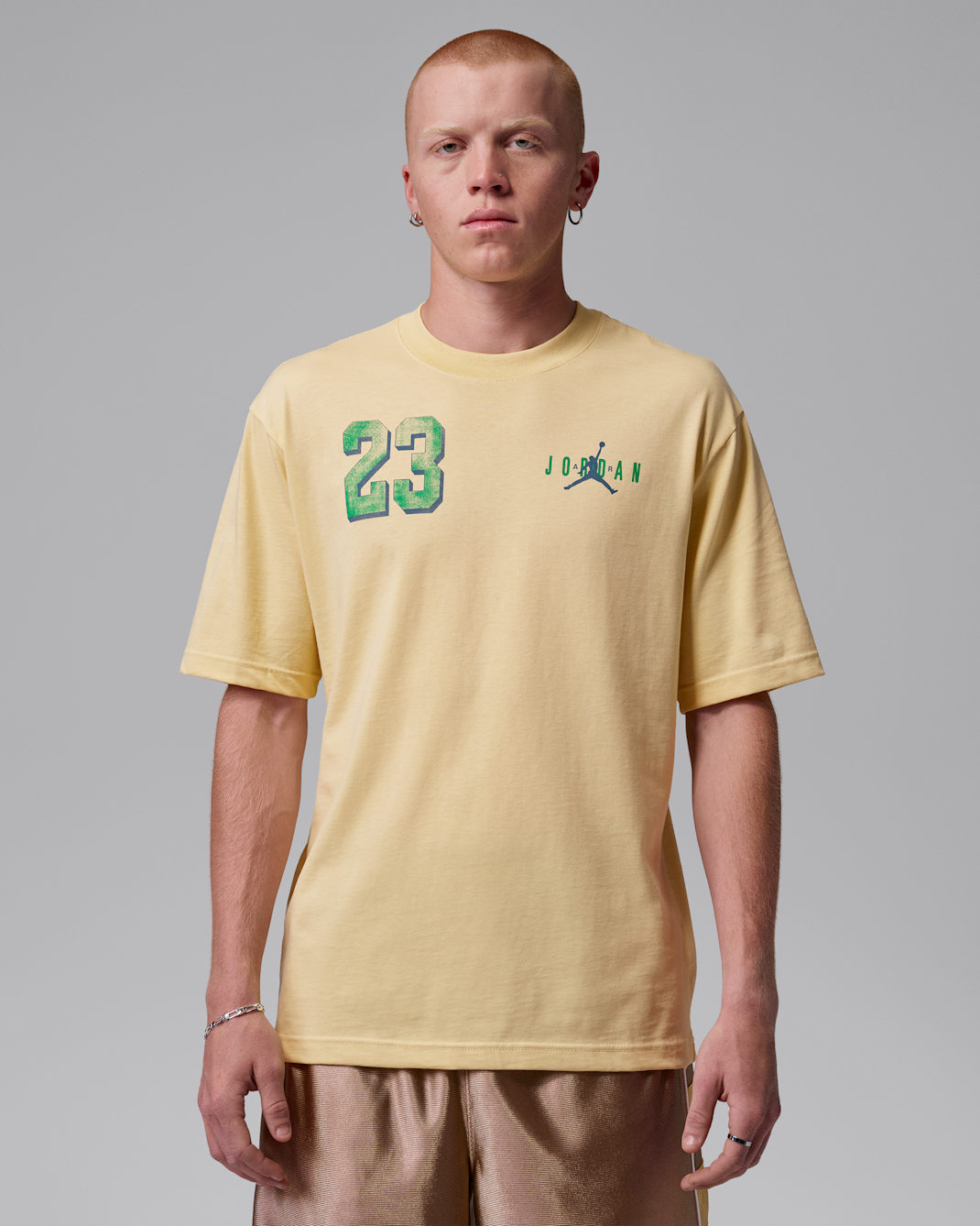 Playera Jordan con gráfico para hombre Brooklyn - Limón lavado/Verde suerte