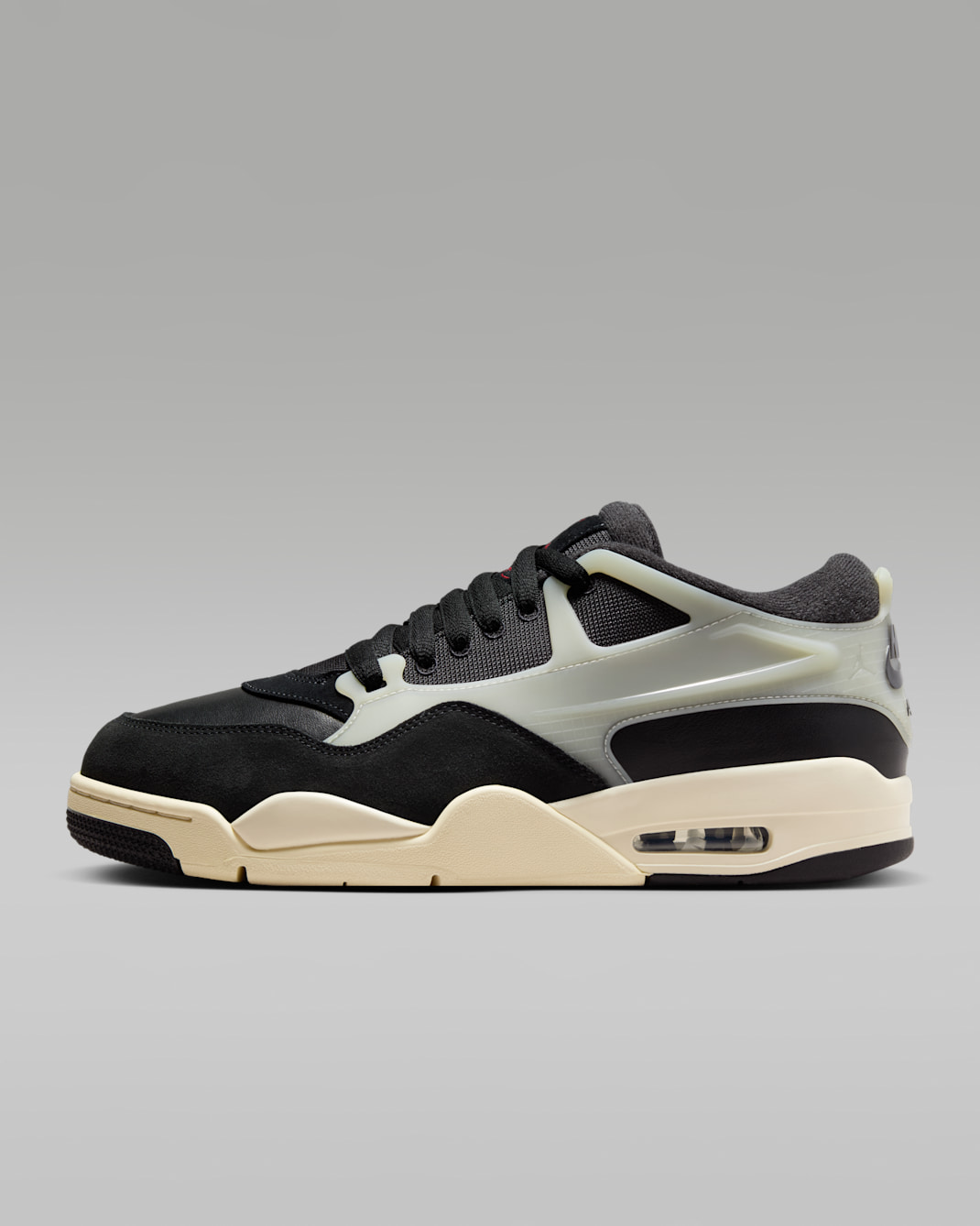 에어 조던 4 RM 남성 신발 - 블랙/세일/코코넛 밀크/짐 레드