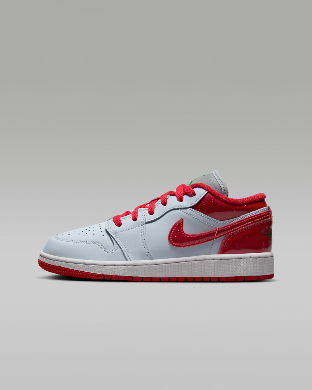 Air Jordan 1 Low SE Older Kids' Shoes - Football Grey/Pine Green/White/University Red