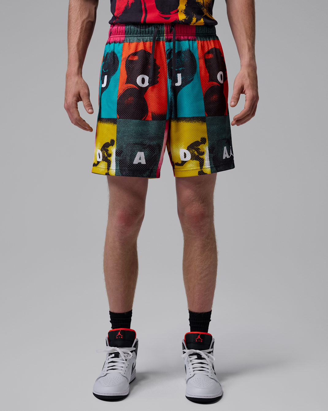 조던 브루클린 남성 메쉬 쇼츠 - 화이트/화이트