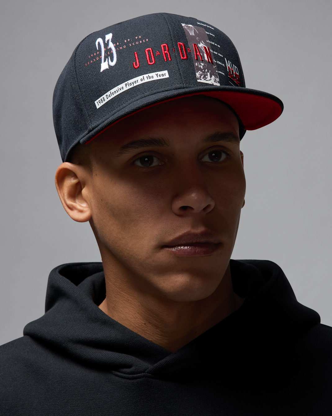 Jordan Brand Pro Gorra con estructura - Negro/Rojo gimnasio/Rojo gimnasio