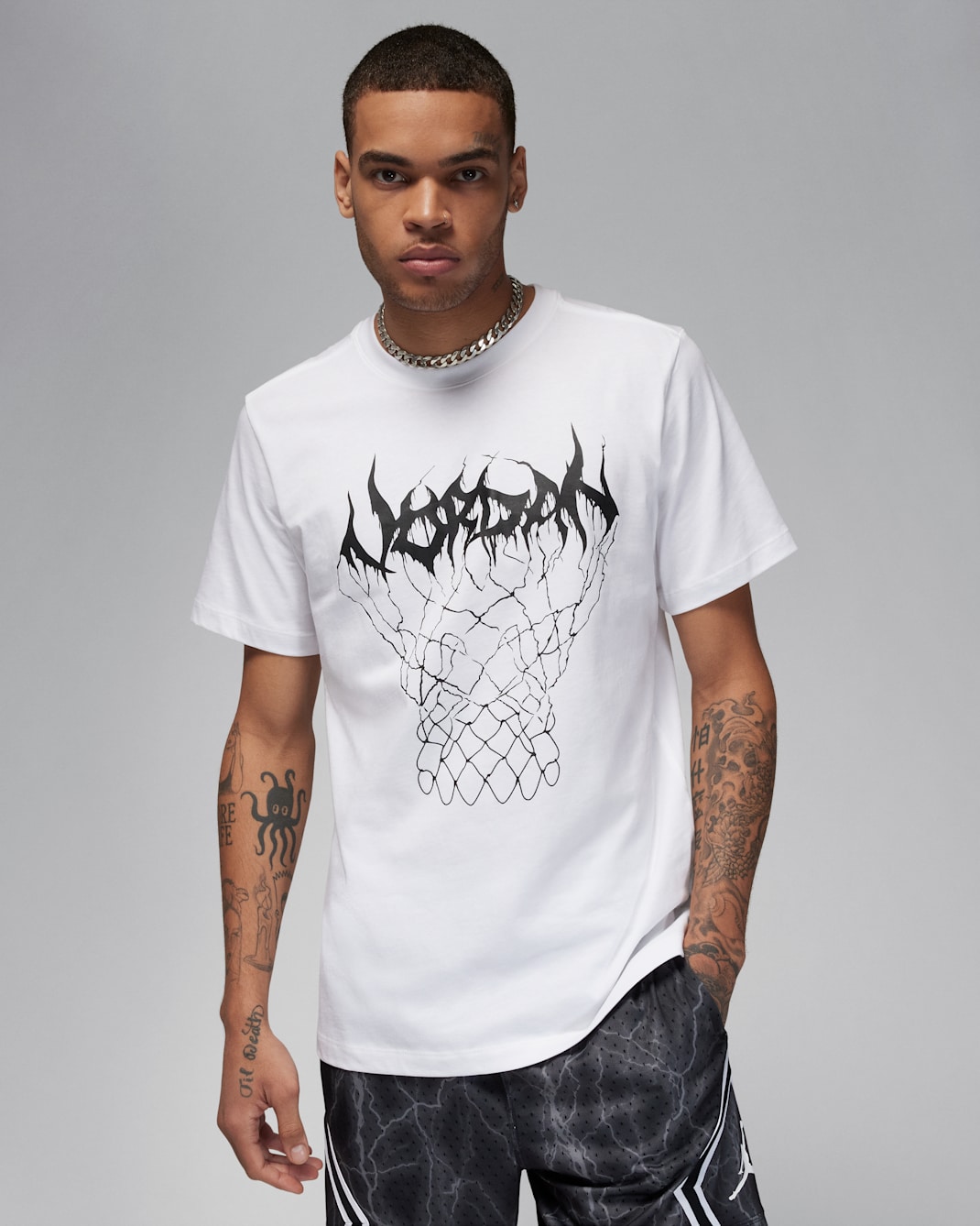 Jordan Sport Men's Dri-FIT Graphic T-Shirt - White/Black/Black