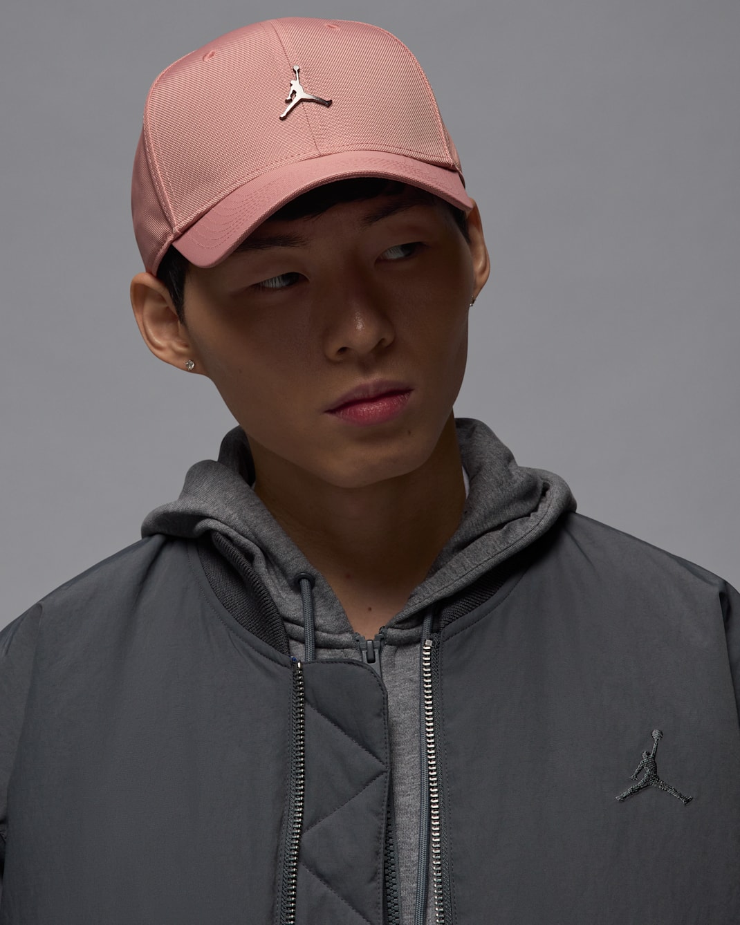 Cappello strutturato con Jumpman in metallo Jordan Rise - Rust Pink/Gunmetal