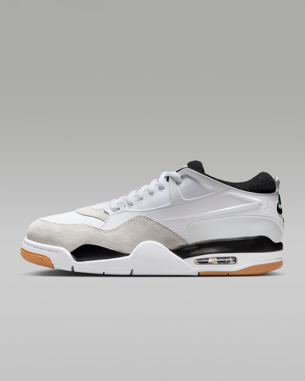 Air Jordan 4 RM Men's Shoes - White/Neutral Grey/Gum Medium Brown/Black