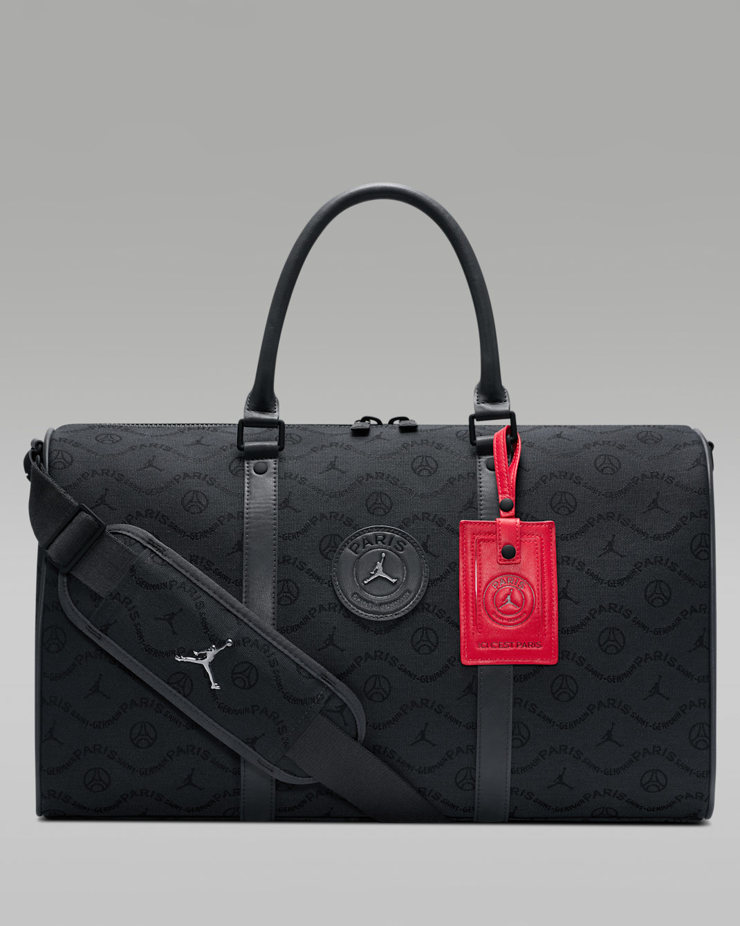 Jordan Paris Saint-Germain sporttas met monogram (25 liter) - Anthracite