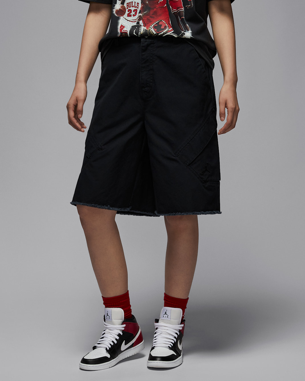 ジョーダン フライト シカゴ ウィメンズ ビッグ ショートパンツ - ブラック