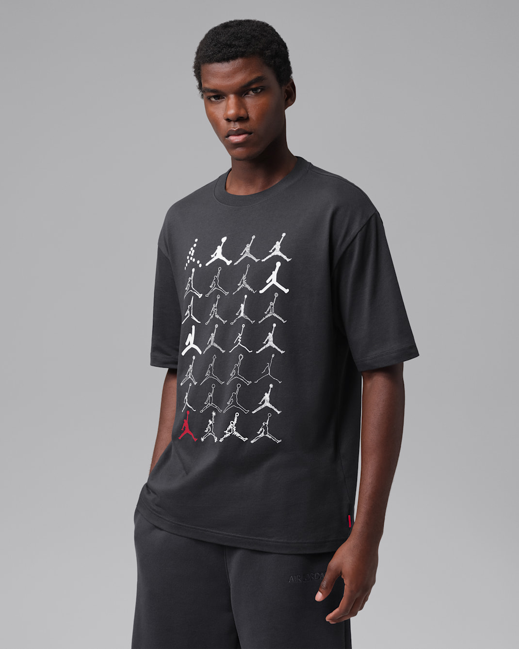 Pánské tričko Jordan Brooklyn s kulatým výstřihem - Off Noir