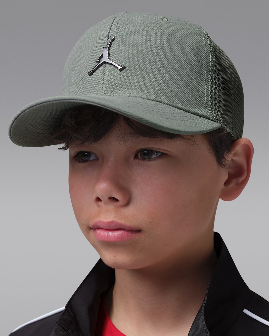 Jordan Big Kids' Metal Jumpman Trucker Hat - Vintage Lichen
