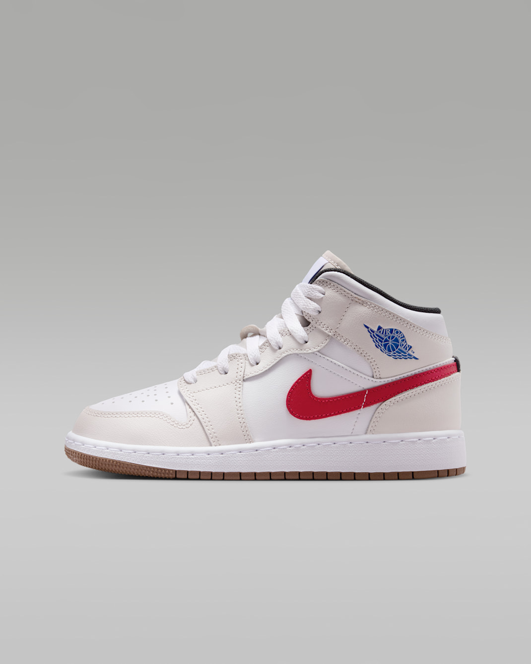 Air Jordan 1 Mid Schuh für ältere Kinder - Phantom/Weiß/Sail/Game Royal