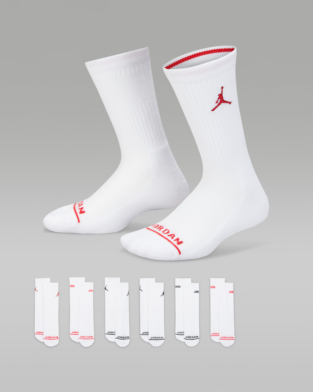Jordan Legend Kids' Crew Socks Box Set (6-Pairs) - White