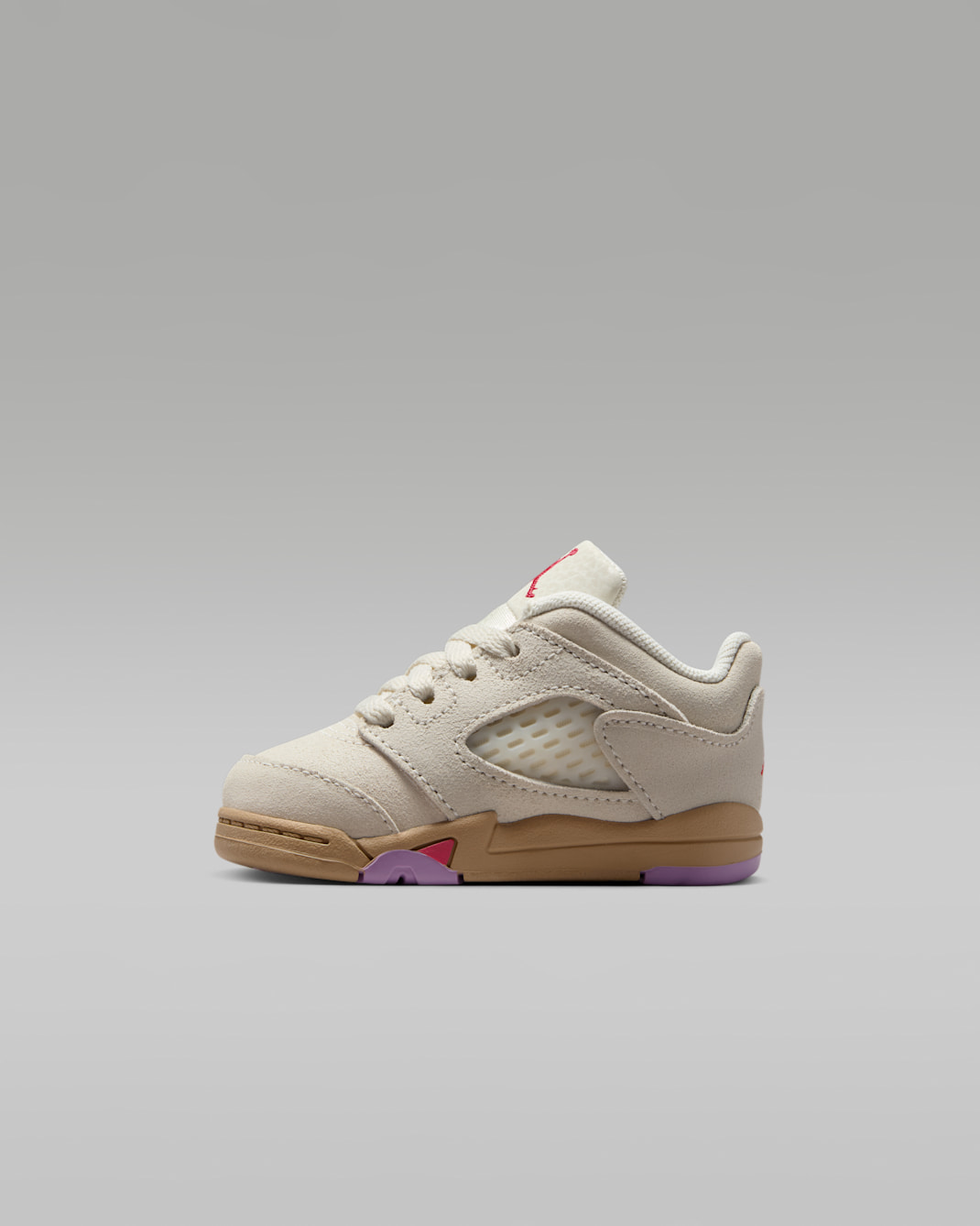 Jordan 5 Retro Low Baby/Toddler Shoes - Pale Ivory/Desert/Rush Fuchsia/Fusion Red