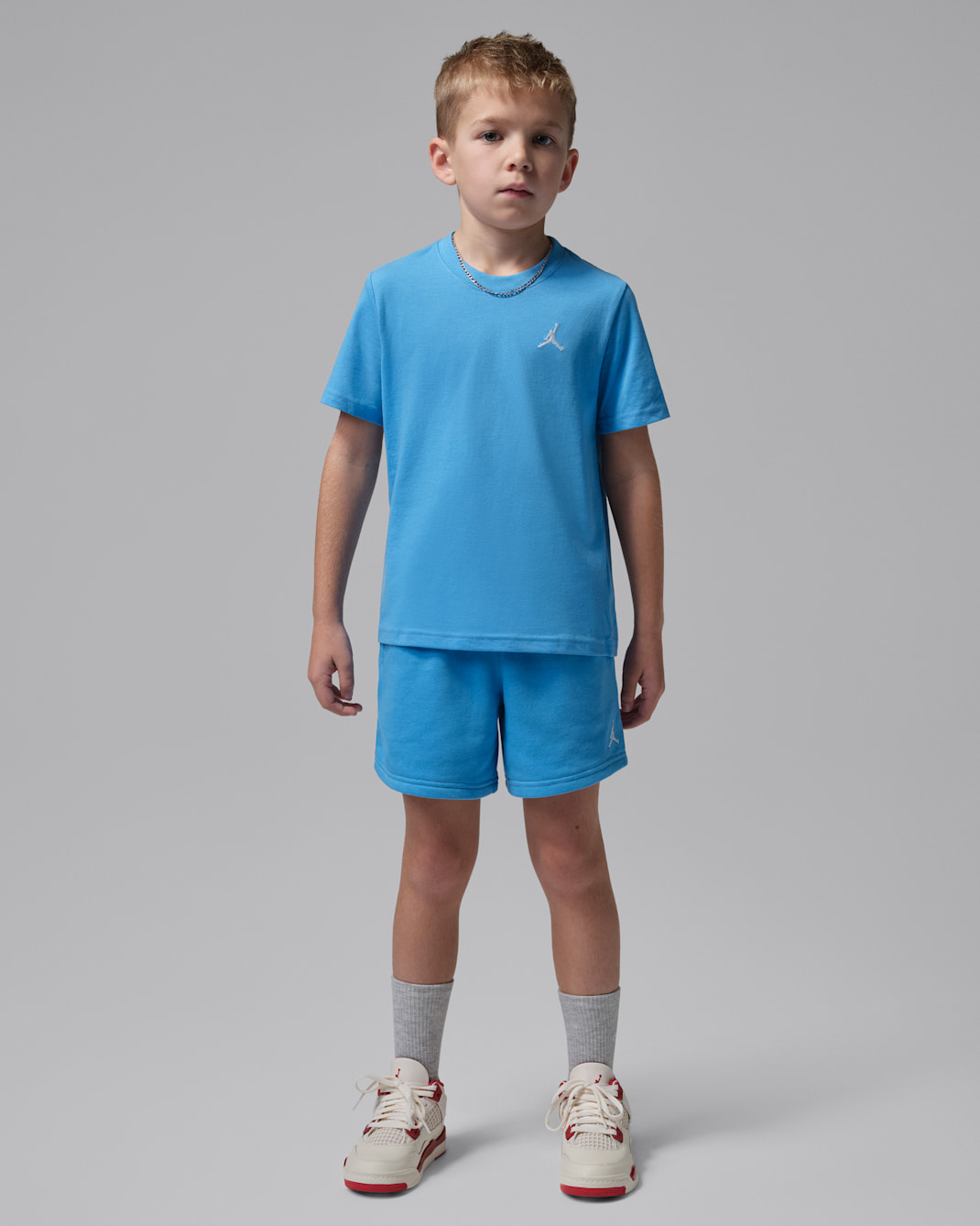 Jordan Brooklyn Essentials Little Kids' 2-Piece French Terry Shorts Set - Blue