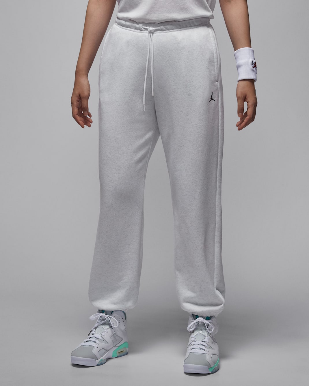 Jordan Sport Crossover Women's Dri-FIT Fleece Pants - Birch Heather/Black