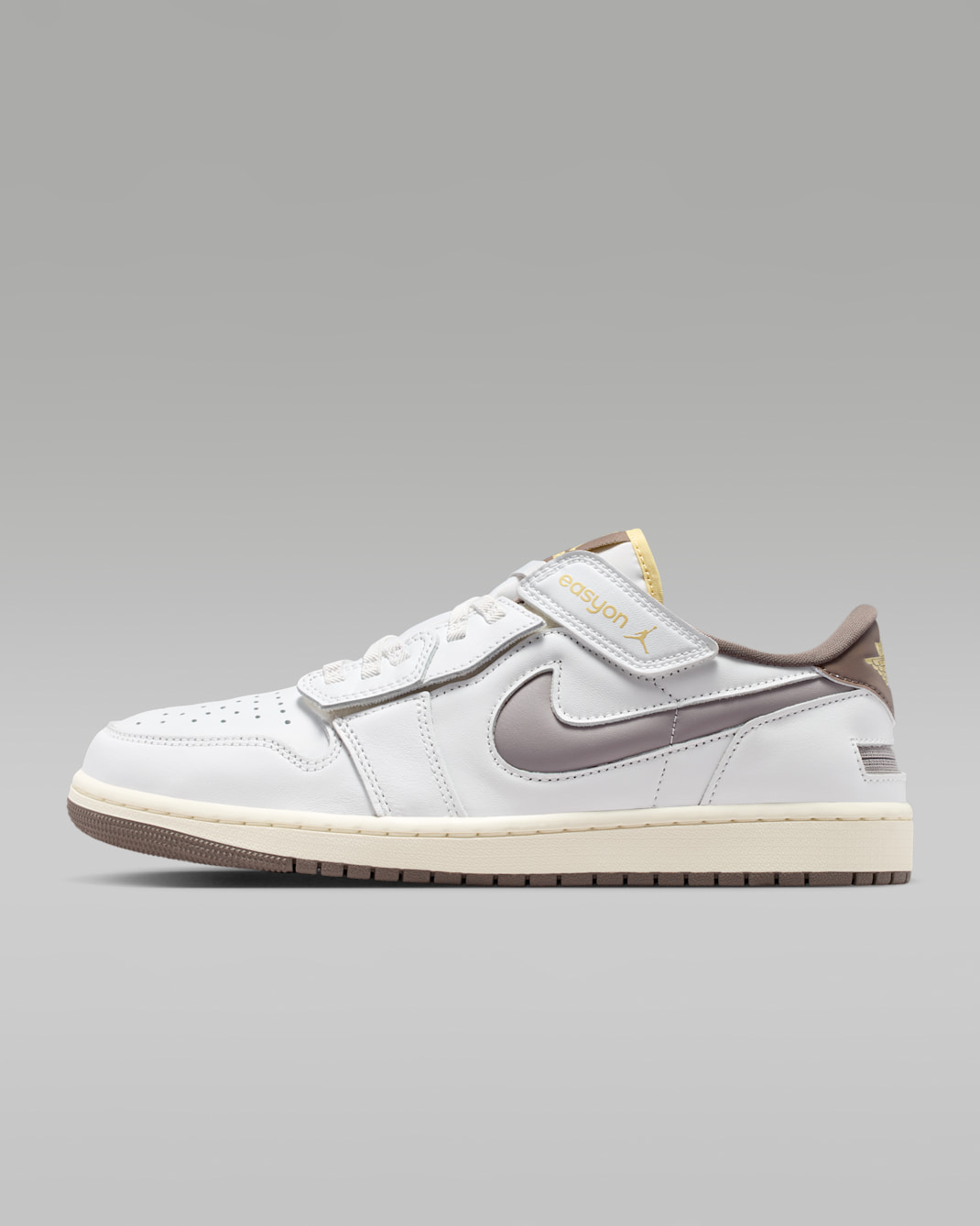 Air Jordan 1 Low EasyOn Men's Shoes - Summit White/Olive Grey/Lemon Wash/Enigma Stone