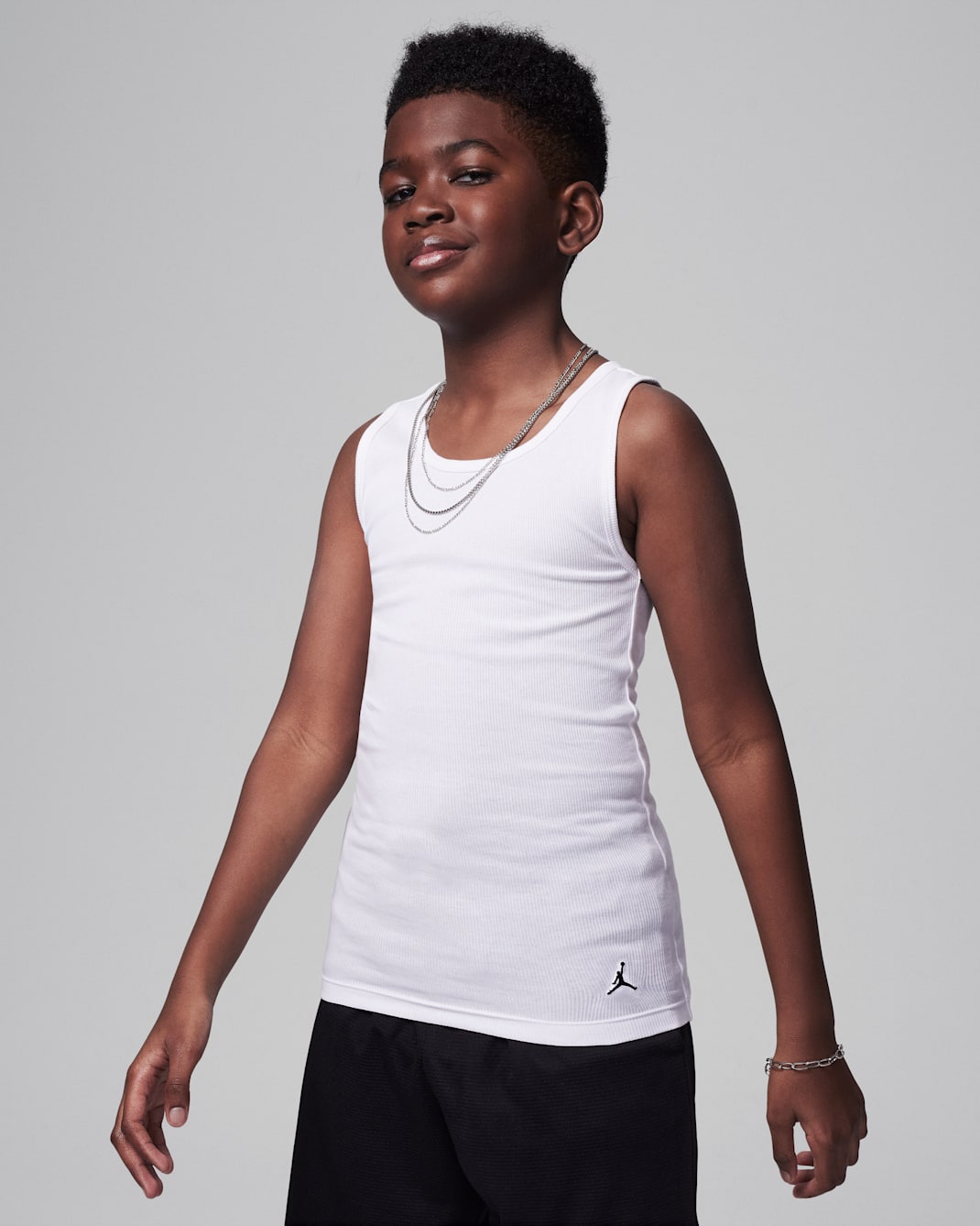 Camiseta de tirantes para niños talla grande Jordan Flight Base (2 piezas) - Blanco