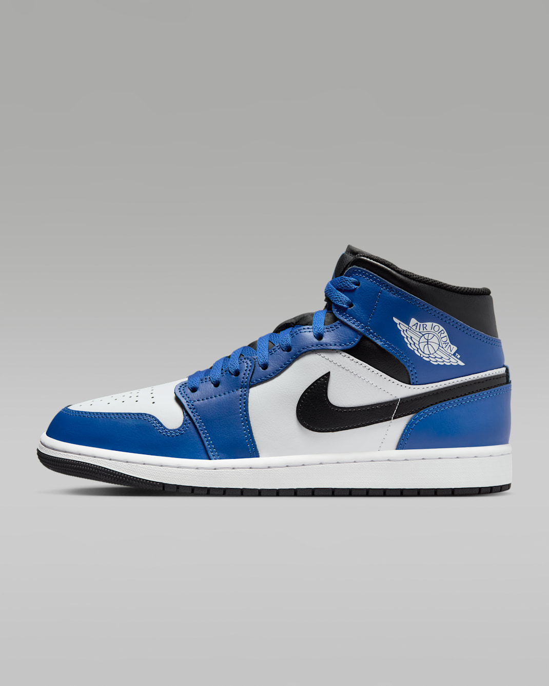 Air Jordan 1 Mid Men's Shoes - Game Royal/White/Black