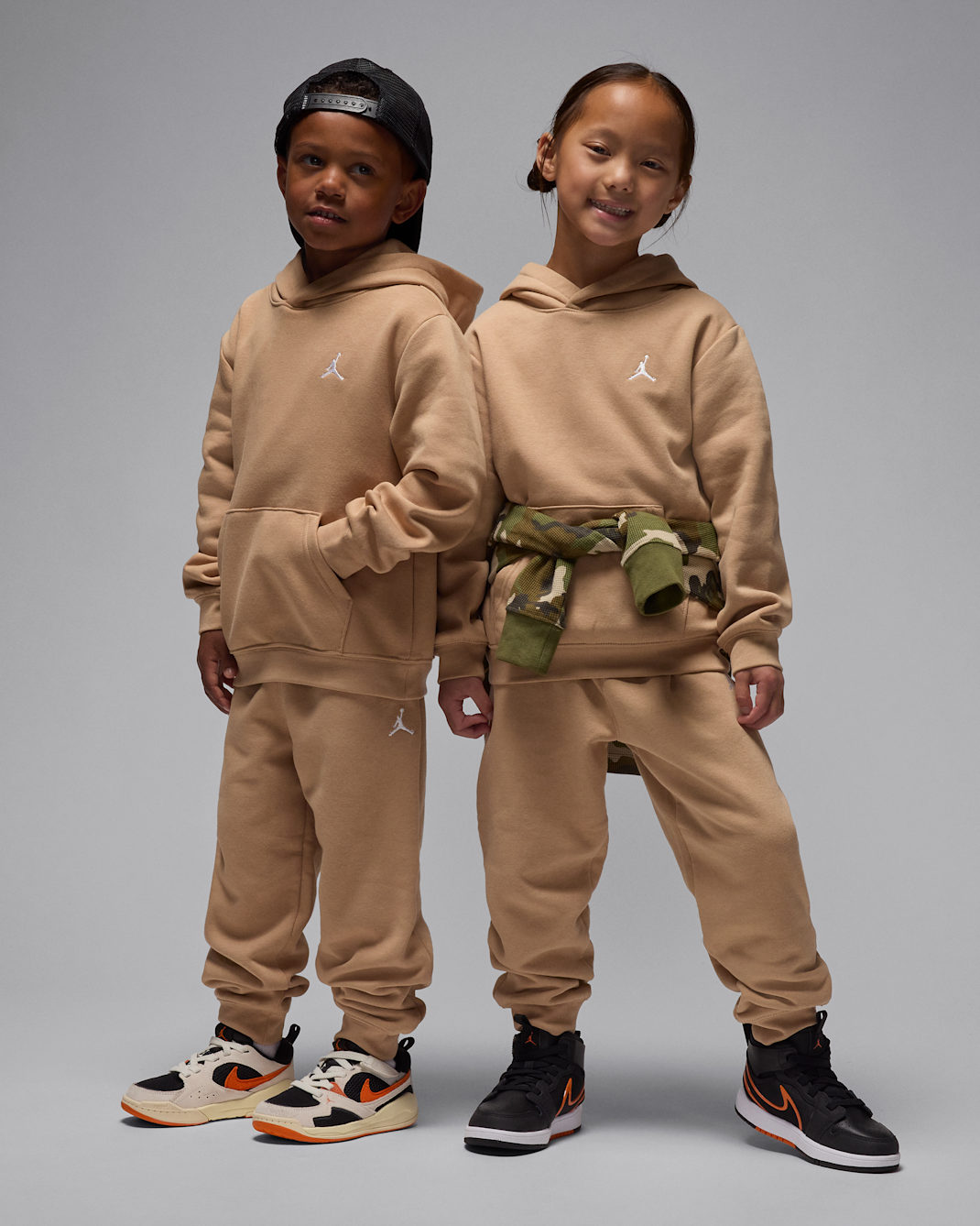 Jordan Brooklyn Fleece Little Kids' 2-Piece Pullover Hoodie Set - Hemp