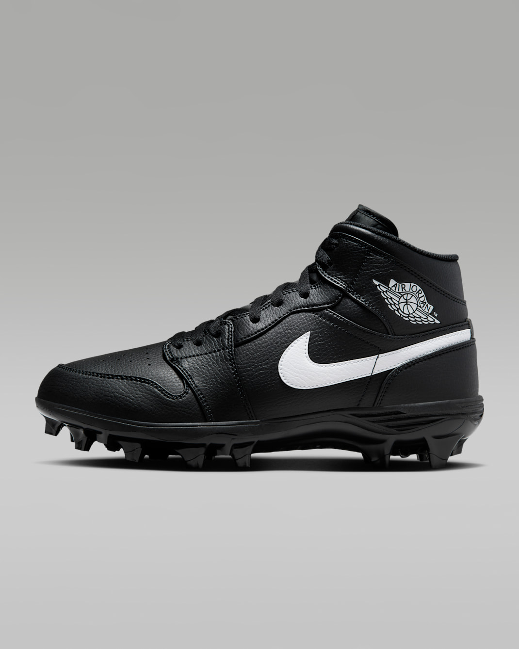 Tacos de fútbol americano para hombre Jordan 1 Mid TD - Negro/Negro/Blanco