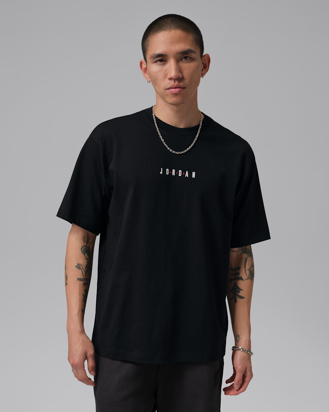 Playera Jordan bordada para hombre - Negro/Vela/Vela