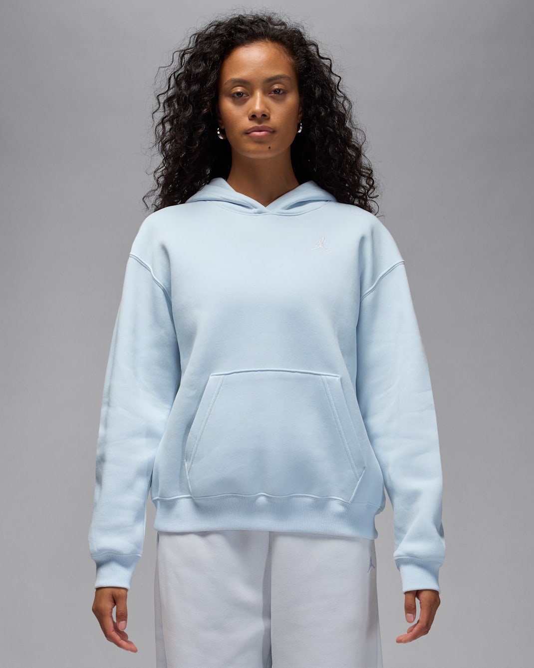 Jordan Brooklyn Fleece-Hoodie für Damen - Pure Platinum/Weiß