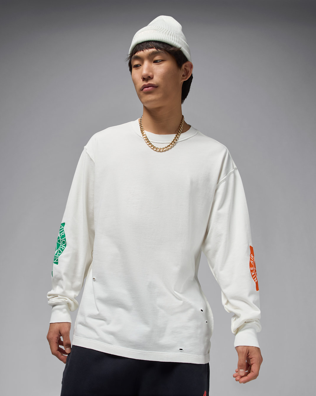 Jordan Rare Air Men's Long-Sleeve T-Shirt - Sail/Brilliant Orange