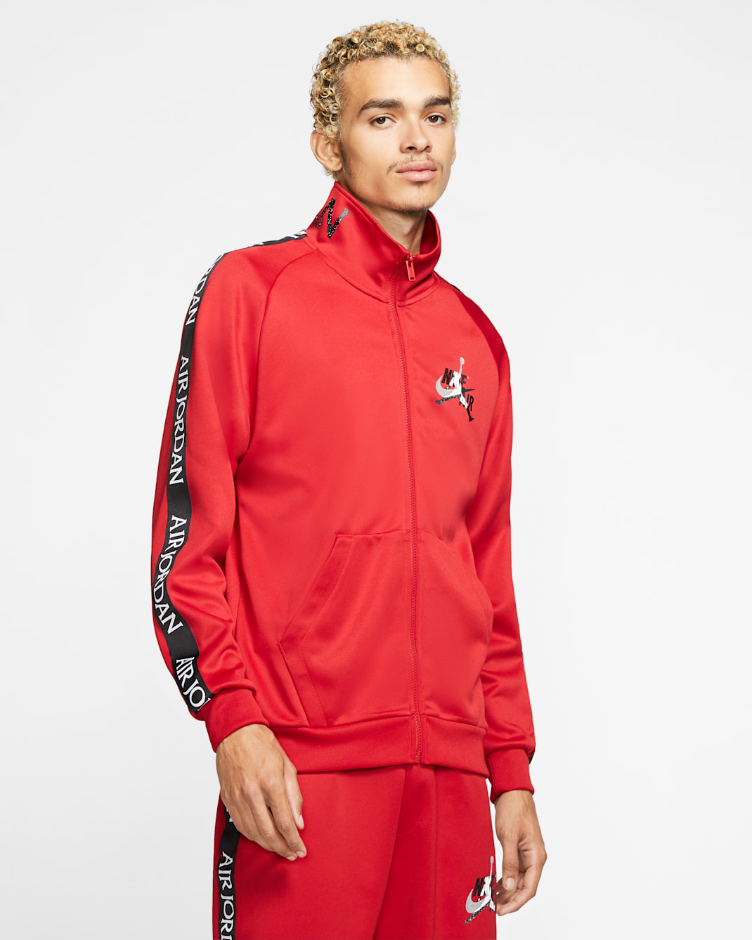 Jordan Jumpman Classics Men's Tricot Warm-Up Jacket - Gym Red/Black/White