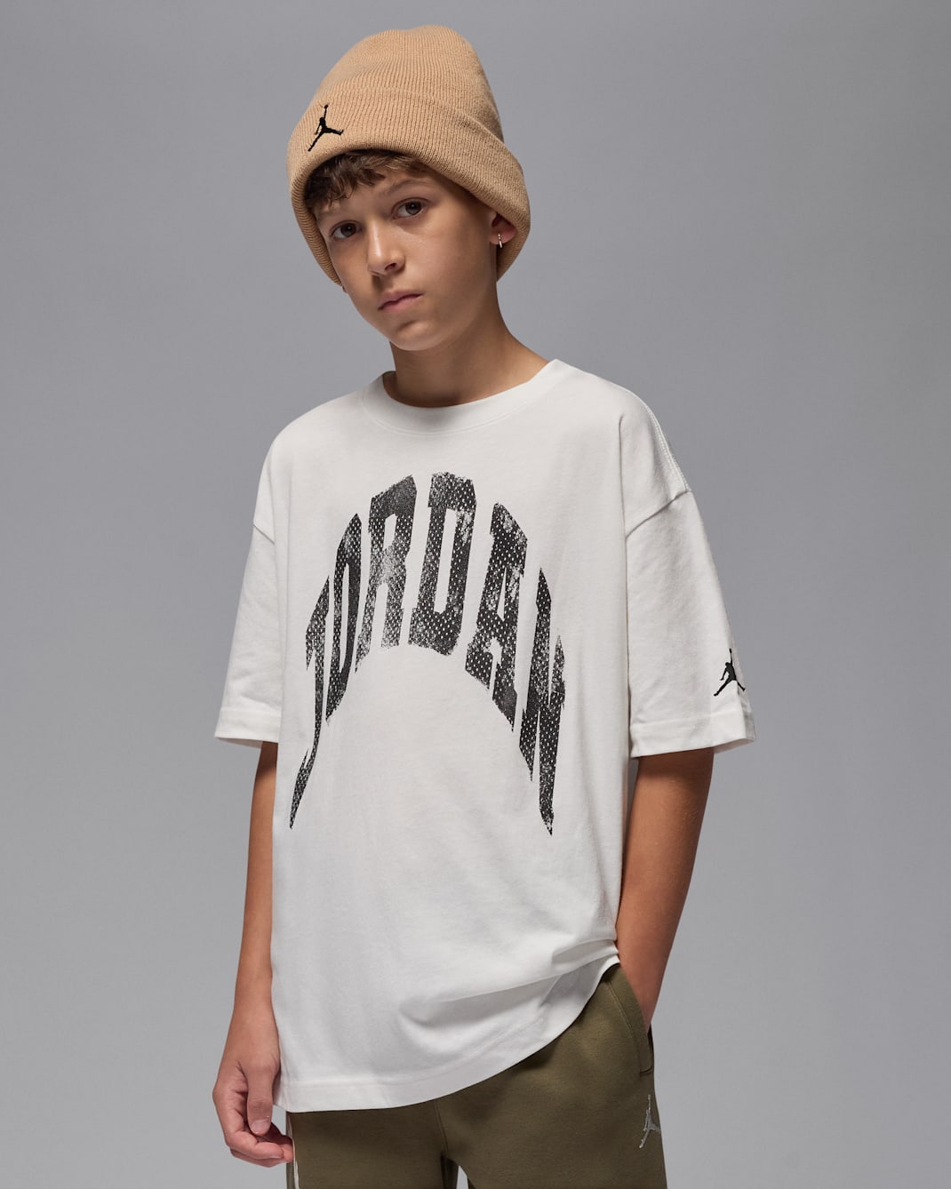 Playera Wordmark para niños talla grande Jordan MVP - Vela