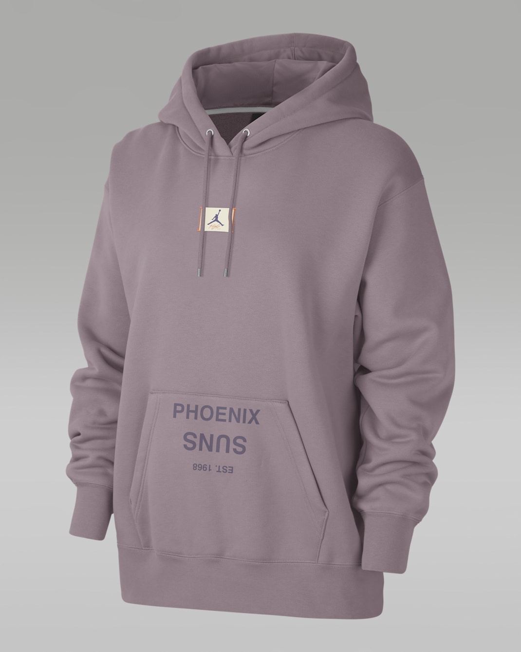 Sudadera sin cierre con gorro forrado de satén Jordan de la NBA para mujer Phoenix Suns Flight Fleece - Morado humo/Pasa oscuro
