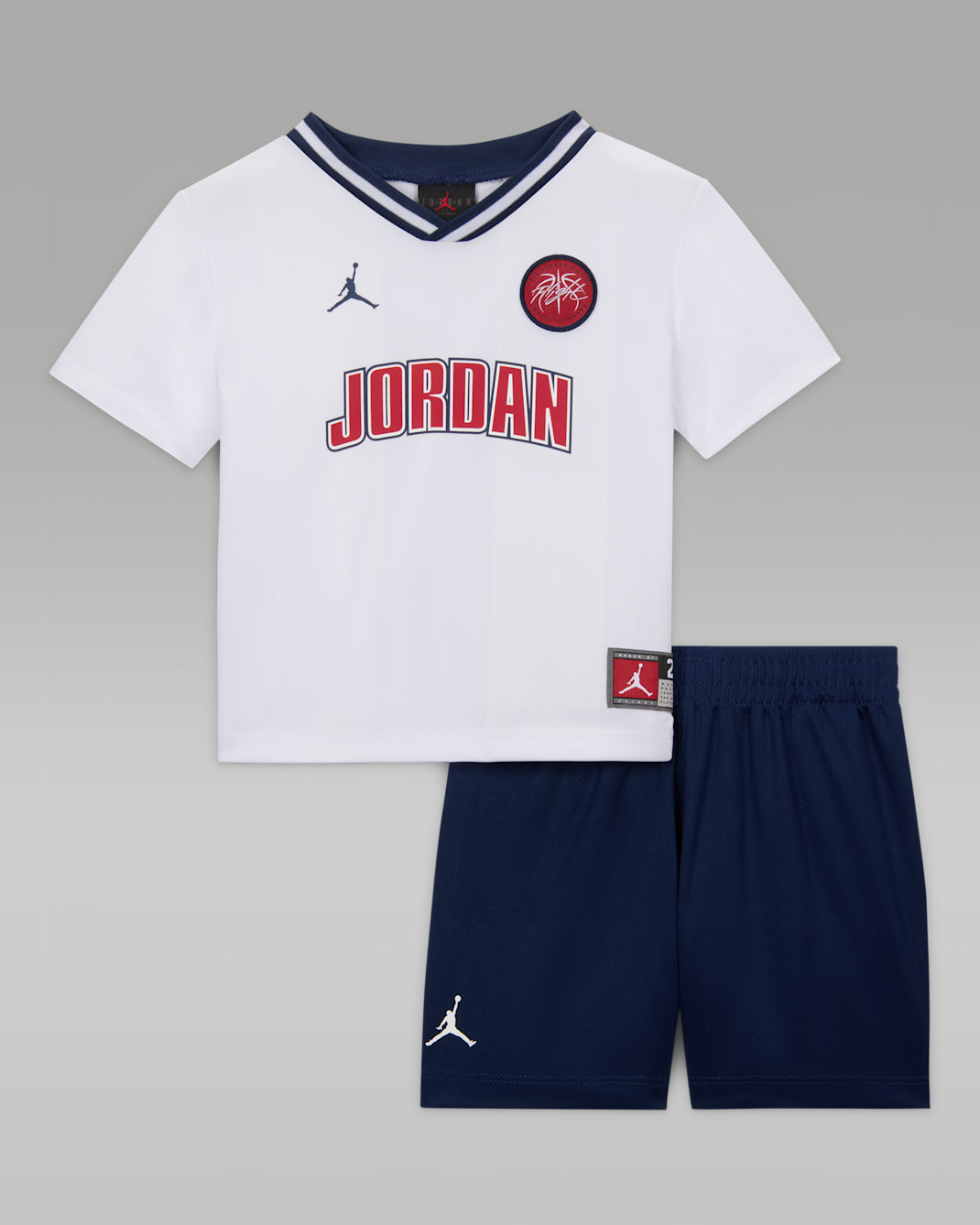 Ensemble maillot de sport et short en mesh Jordan pour bébé - Midnight Navy/Blanc