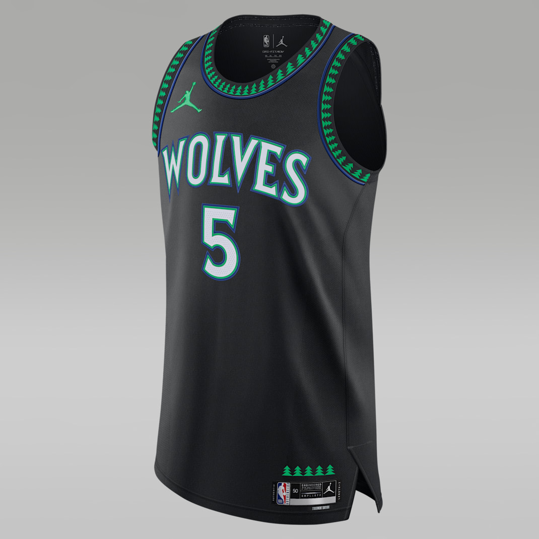 Jersey Dri-FIT ADV de la NBA Authentic para hombre Minnesota Timberwolves - Negro