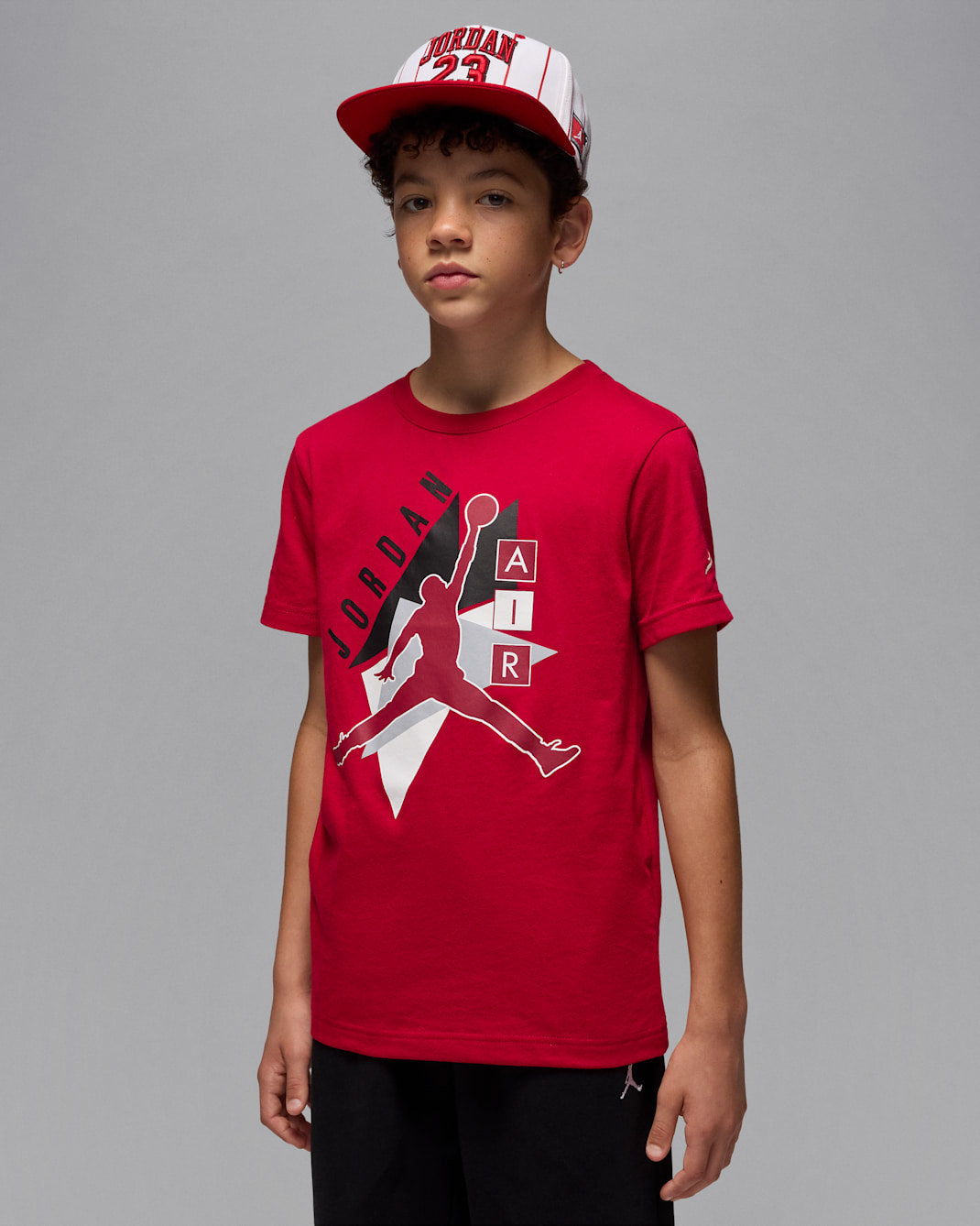 Playera para niños talla grande Jordan Air Retro Tee - Rojo gimnasio