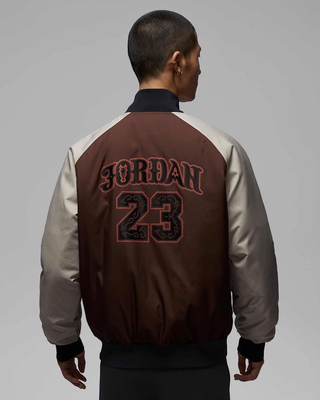 ジョーダン スポーツ ルナ ニュー イヤー メンズ バーシティ ジャケット - ライトチョコレート