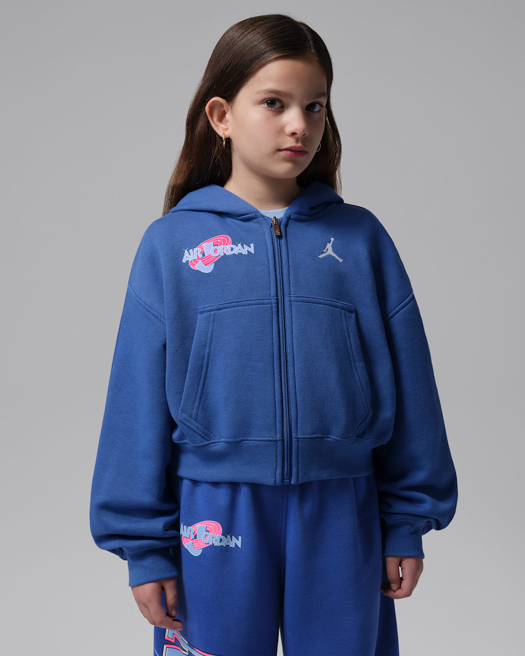 Jordan Big Kids' Space Jam 30 Lola Dunk Full-Zip Hoodie - Varsity Royal